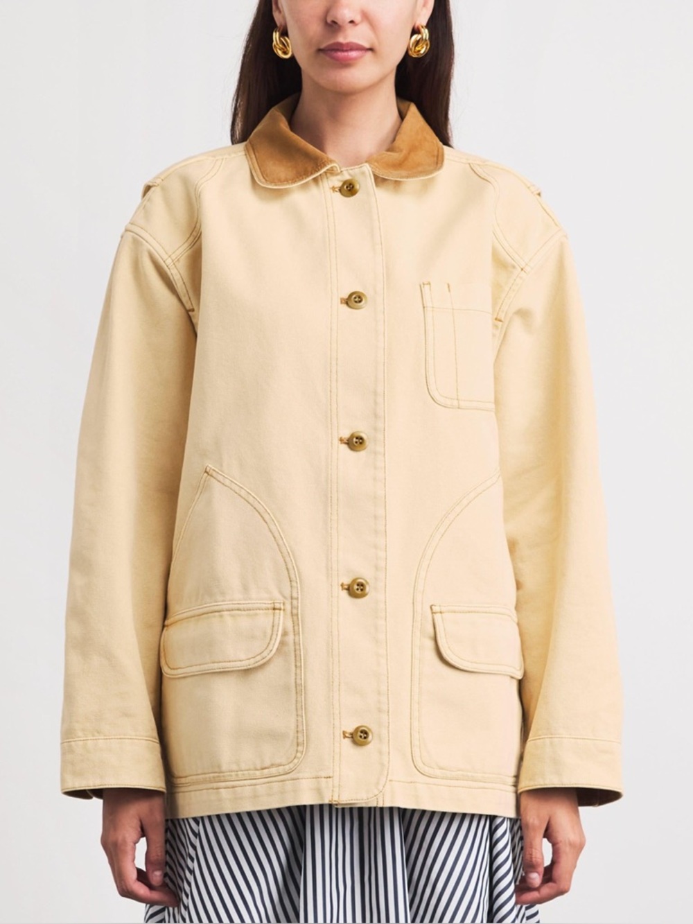 For @bawdyjo DÔEN Pascual Barn Jacket in straw - Picture 5 of 11